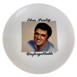 Elvis Presley Collector Plate "Unforgettable" Gift Creations 8" Taiwan Vintage